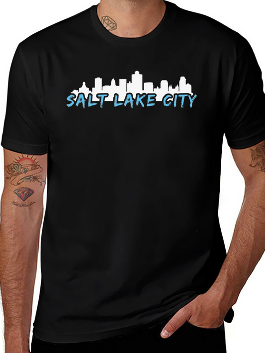 Salt Lake City Skyline Graphic T-Shirt