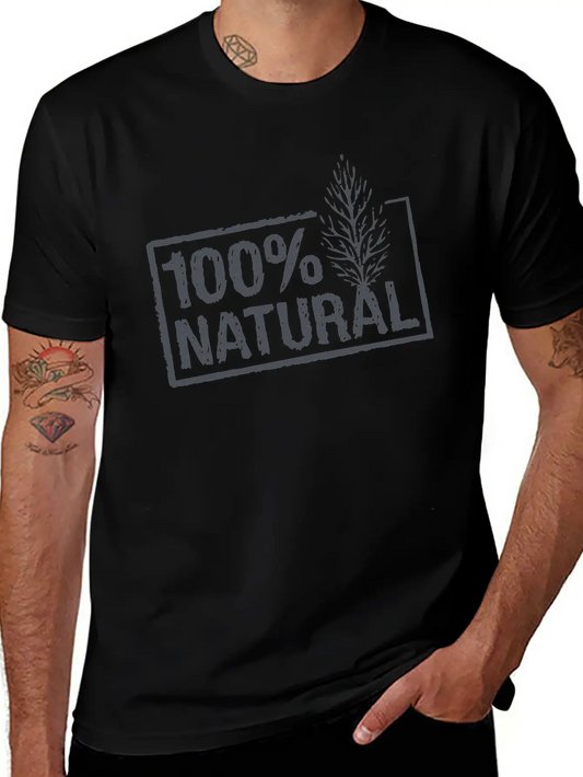 100% All Natural Stamp - (Plain) Timeless Short Sleeve Tee – Comfy And Minimalist Design