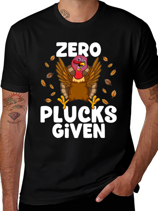 Zero Plucks Given Thanksgiving Turkey T-Shirt