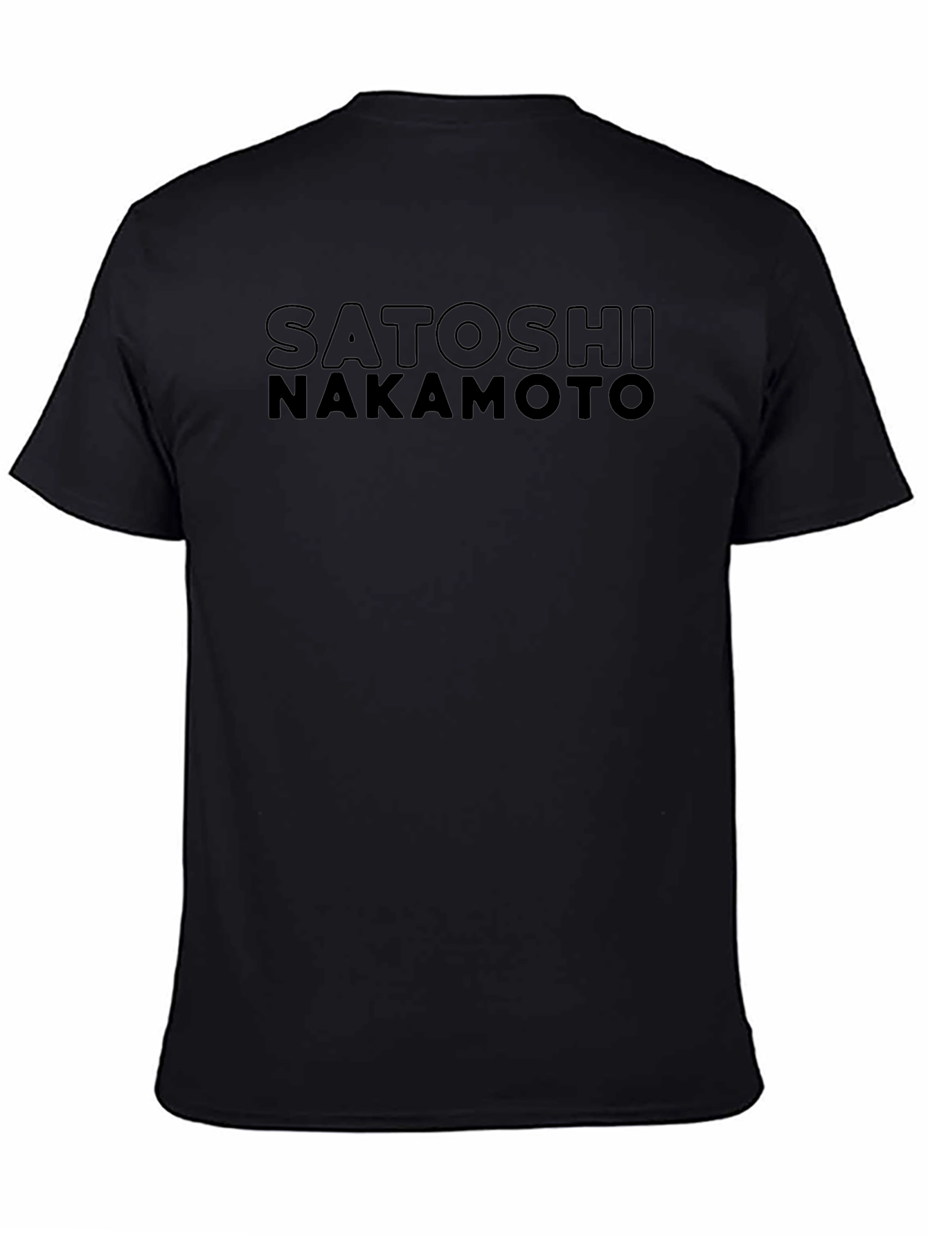 Satoshi Nakamoto Black Graphic Tee - Crypto Fan Apparel