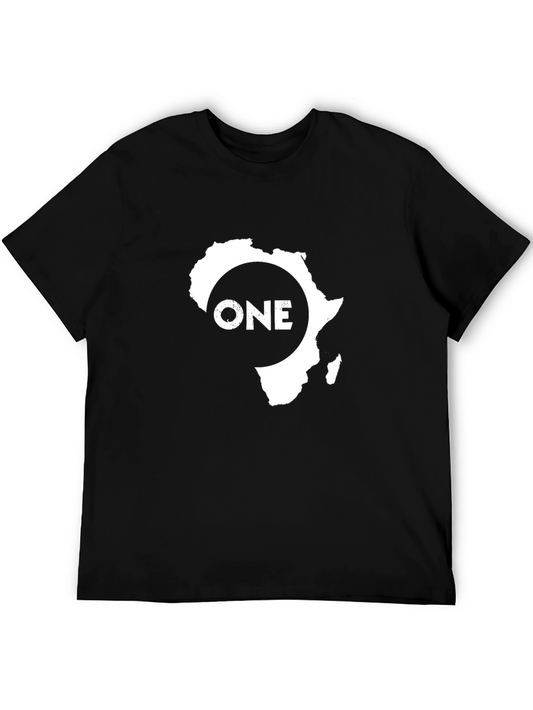 Africa ONE Graphic Tee - Stylish Black Cotton T-Shirt