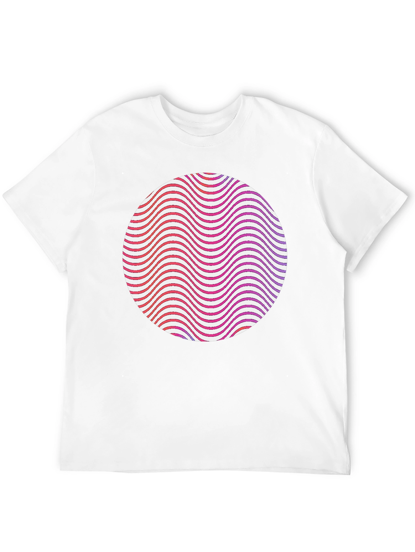 Abstract Circle Graphic Tee - Modern Style