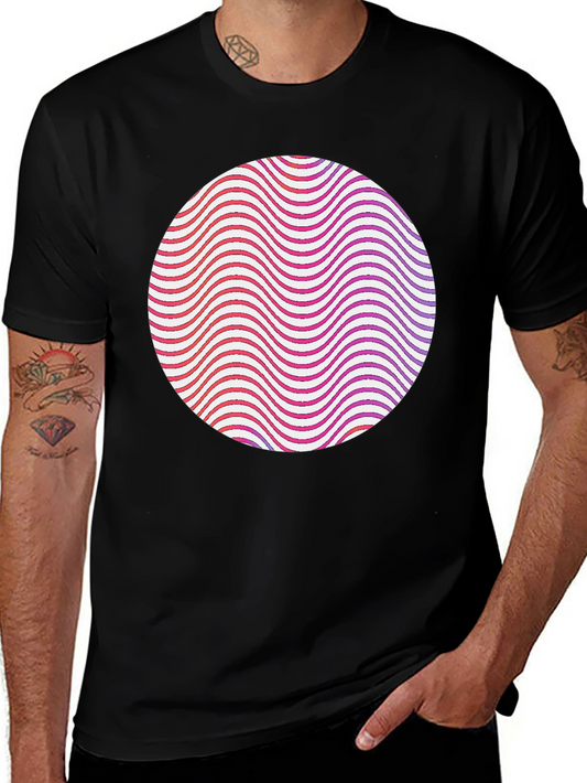 Abstract Circle Graphic Tee - Modern Style