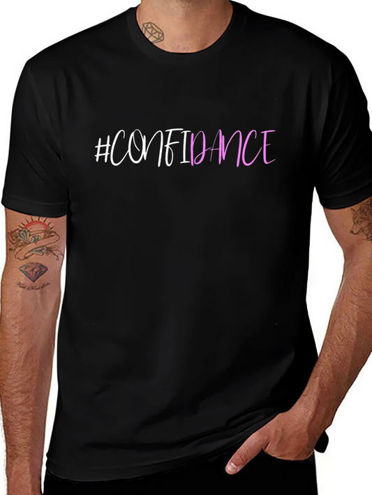 #Confidence Black Graphic Tee - Stylish & Comfy