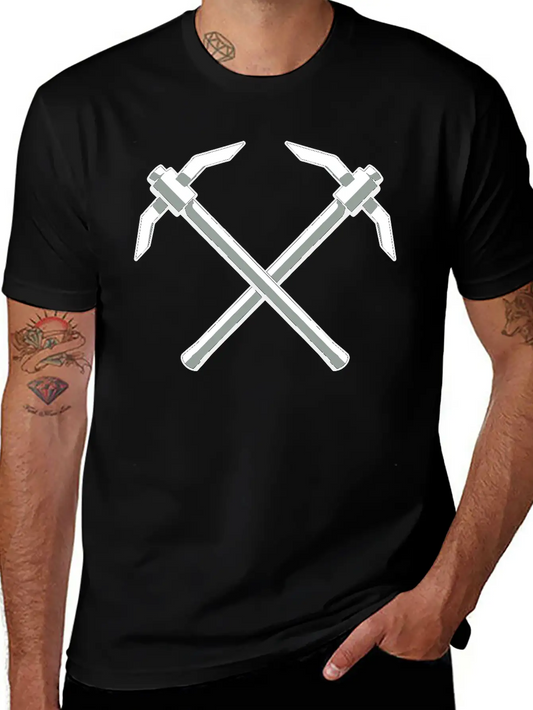 2 Pickaxes Crossover Timeless Short Sleeve Tee – Comfy And Minimalist Design