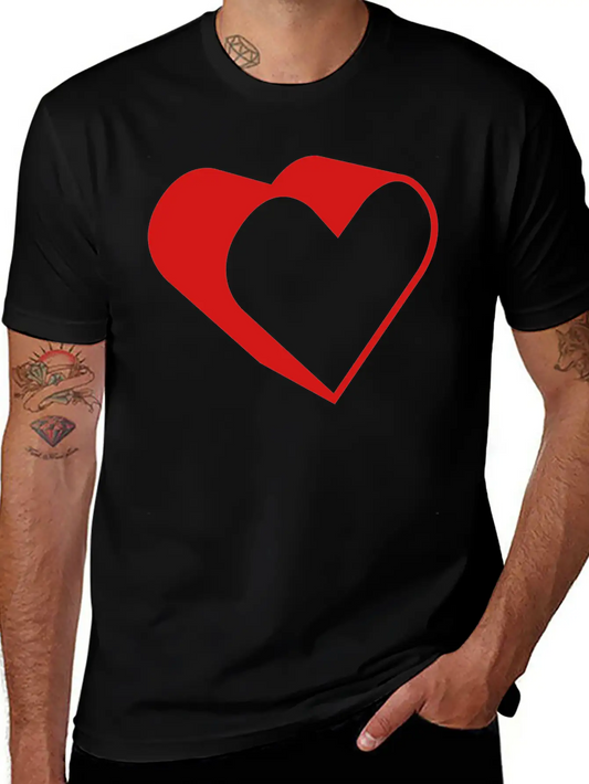 3d Heart Casual Graphic T-Shirt – Simple And Comfortable Daily Wear