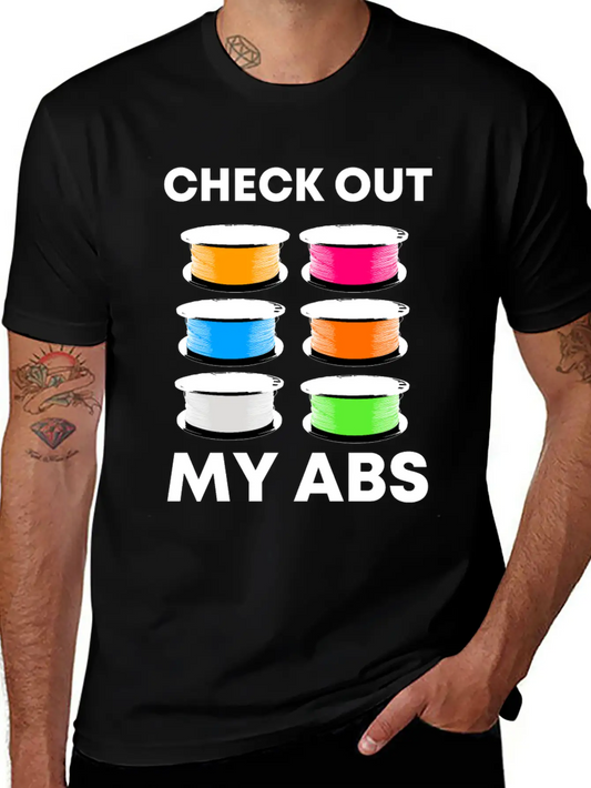 3D Pressure Filament Abs Casual Graphic T-Shirt – Simple And Comfortable Daily Wear