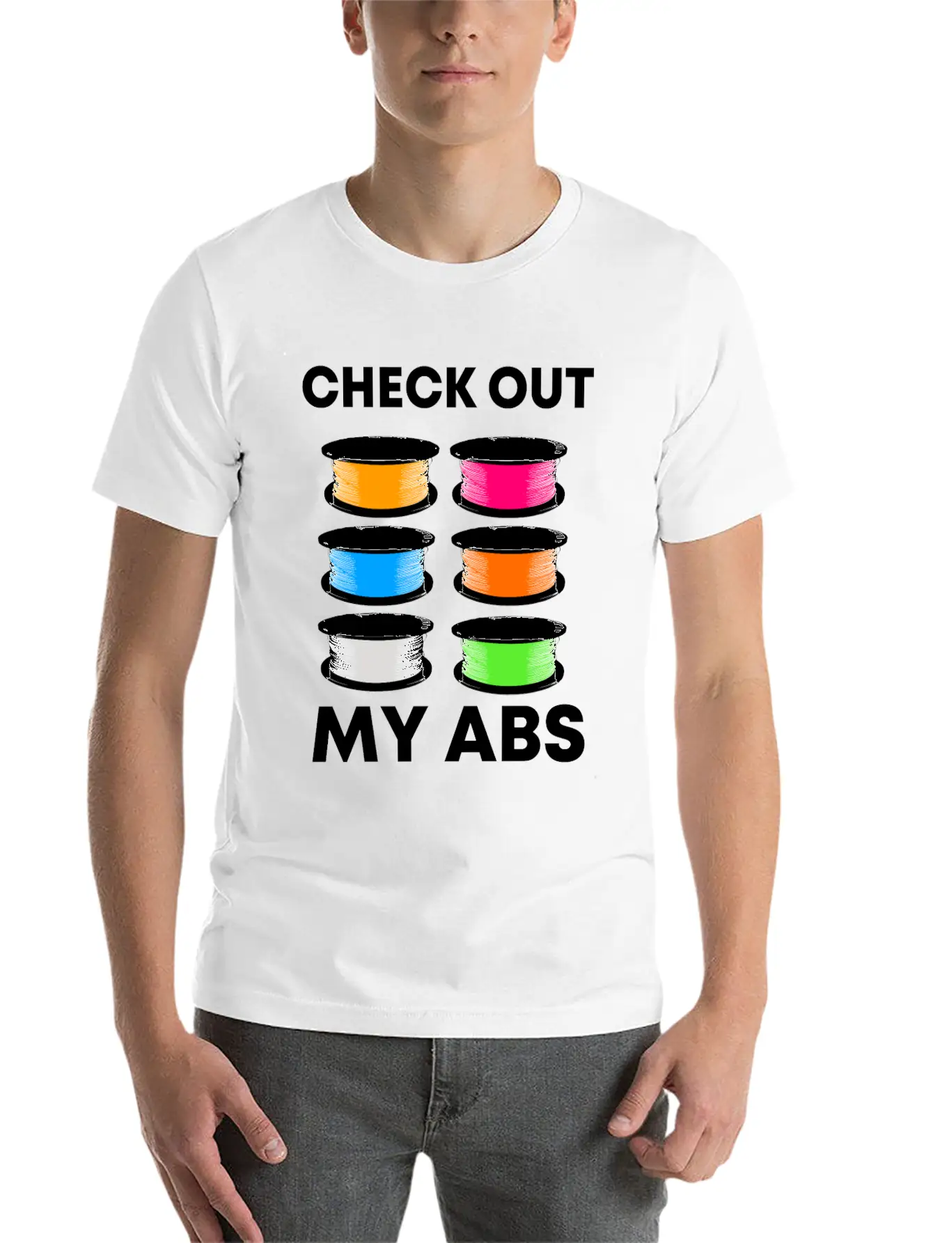 3D Pressure Filament Abs Casual Graphic T-Shirt – Simple And Comfortable Daily Wear