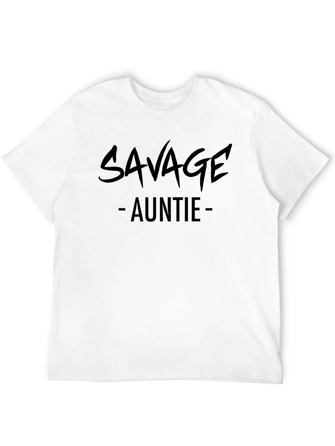 Savage Auntie Black Graphic T-Shirt - Fun & Trendy!