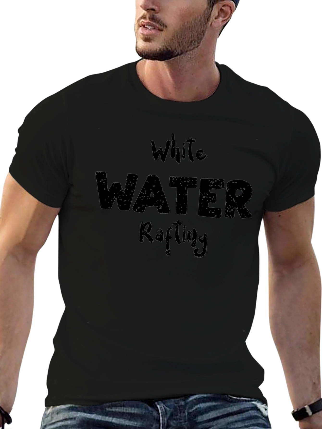 White Water Rafting Graphic Tee Shirt for Men