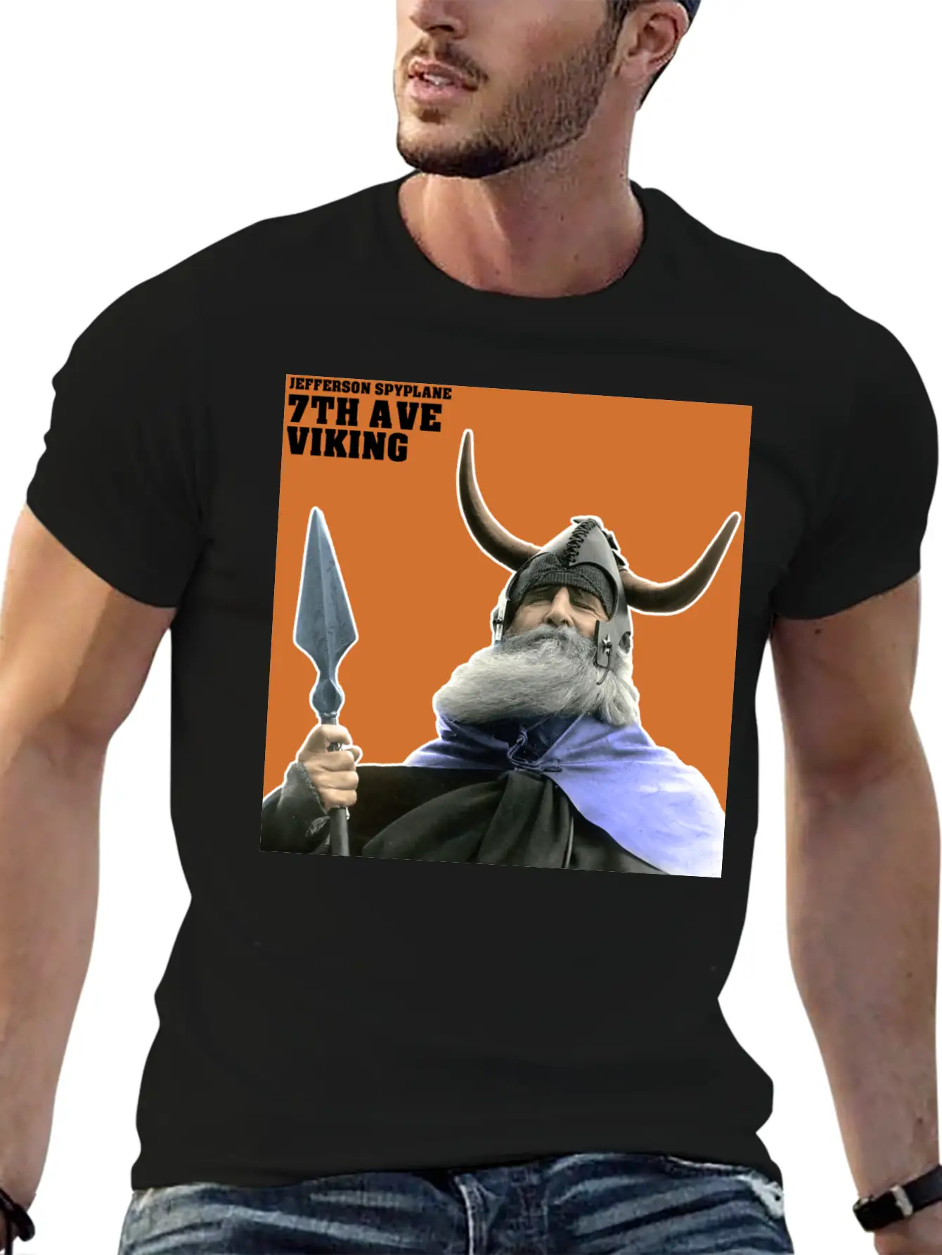 7th Ave Viking - Sticker Casual Graphic T-Shirt – Simple And Comfortable Daily Wear