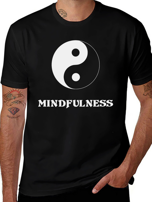 Yin Yang Mindfulness Black T-Shirt