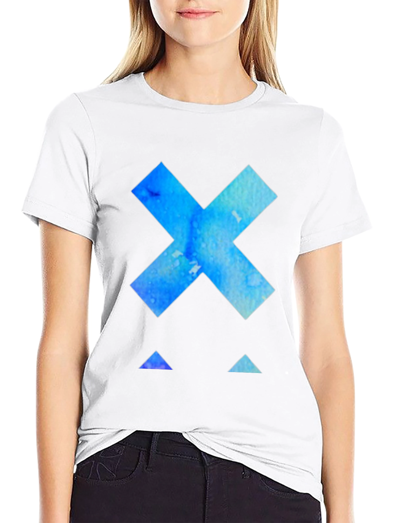 Abstract X Graphic Black T-Shirt