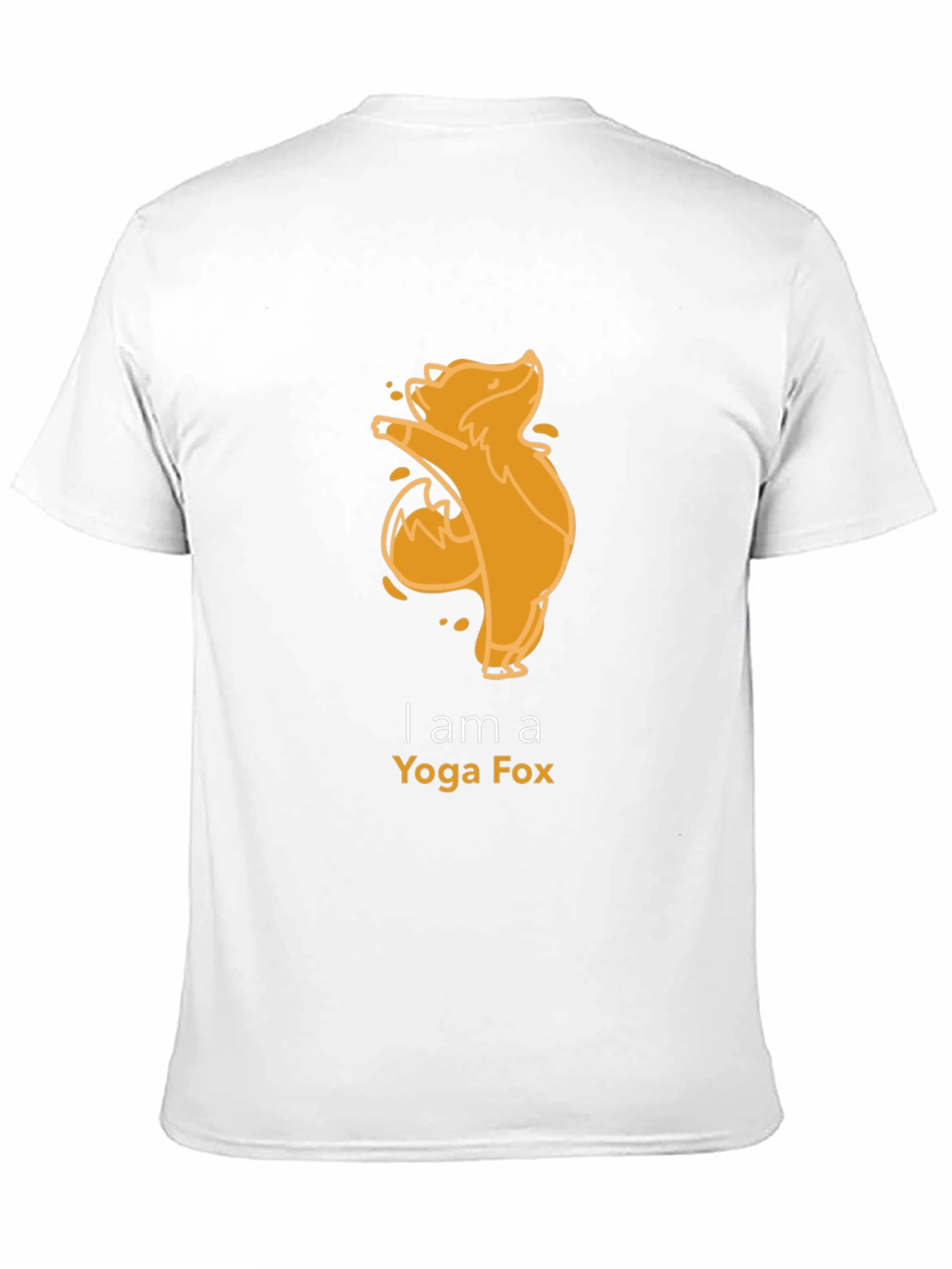 Yoga Fox Graphic Tee - Black Cotton T-Shirt