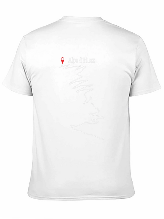 Alpe dHuez Black T-Shirt Cycling Gift