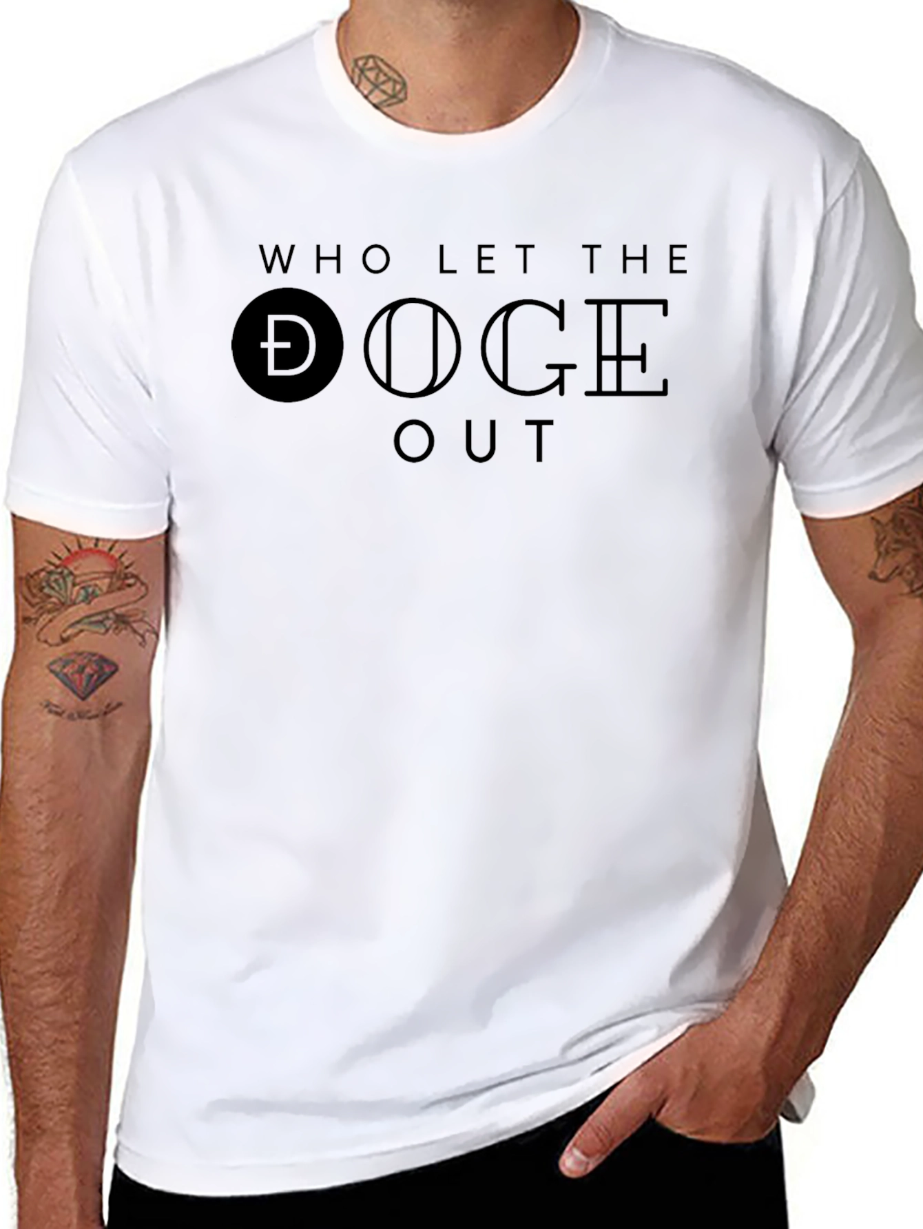 Who Let the Doge Out - Black T-Shirt