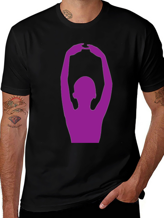 Yoga Pose Graphic T-Shirt - Black