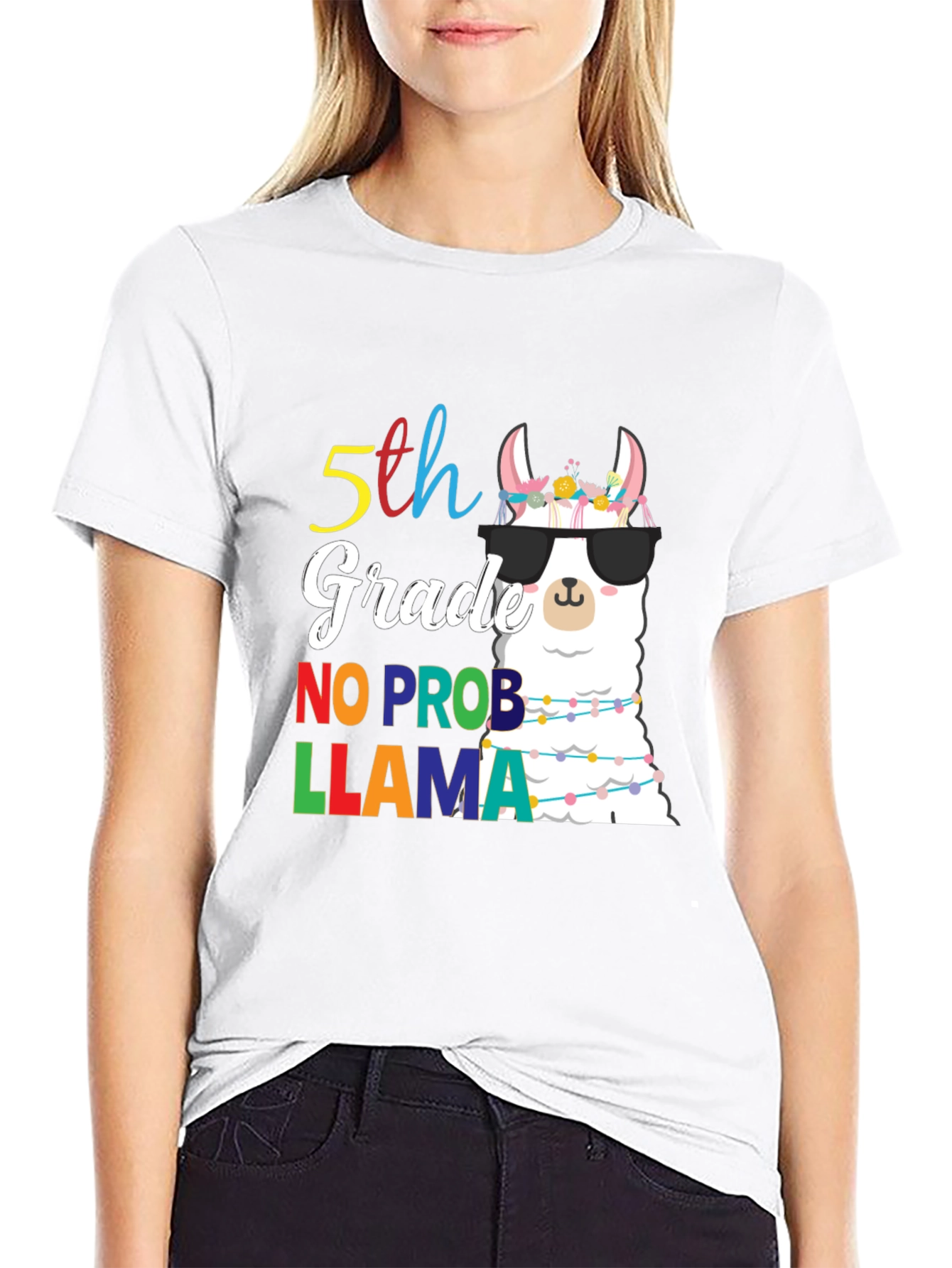 5th Grade No Prob Llama T-Shirt