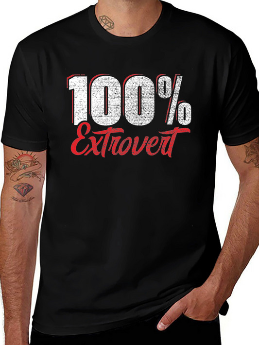 100% Extrovert Graphic T-Shirt