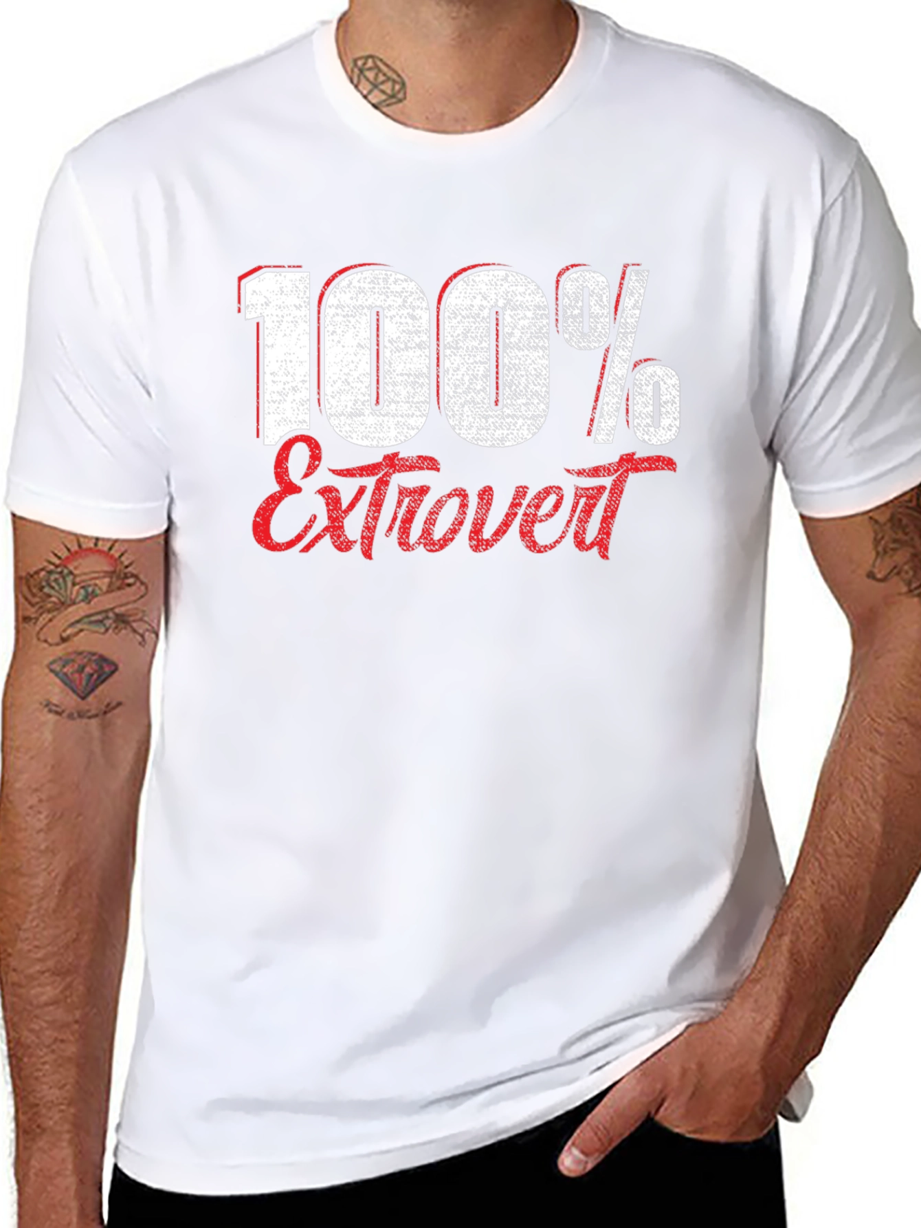 100% Extrovert Graphic T-Shirt