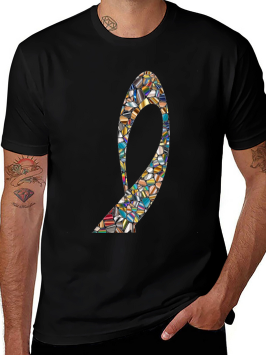 Abstract Mosaic High Heel T-Shirt