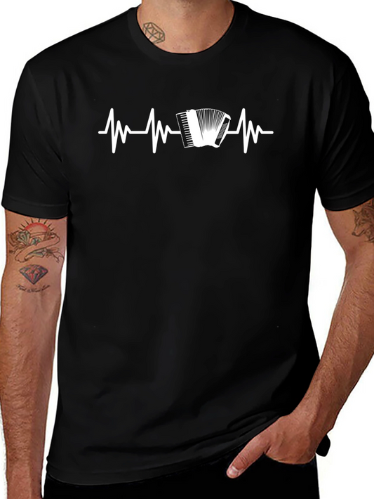 Accordion Heartbeat T-Shirt - Music Lover Tee