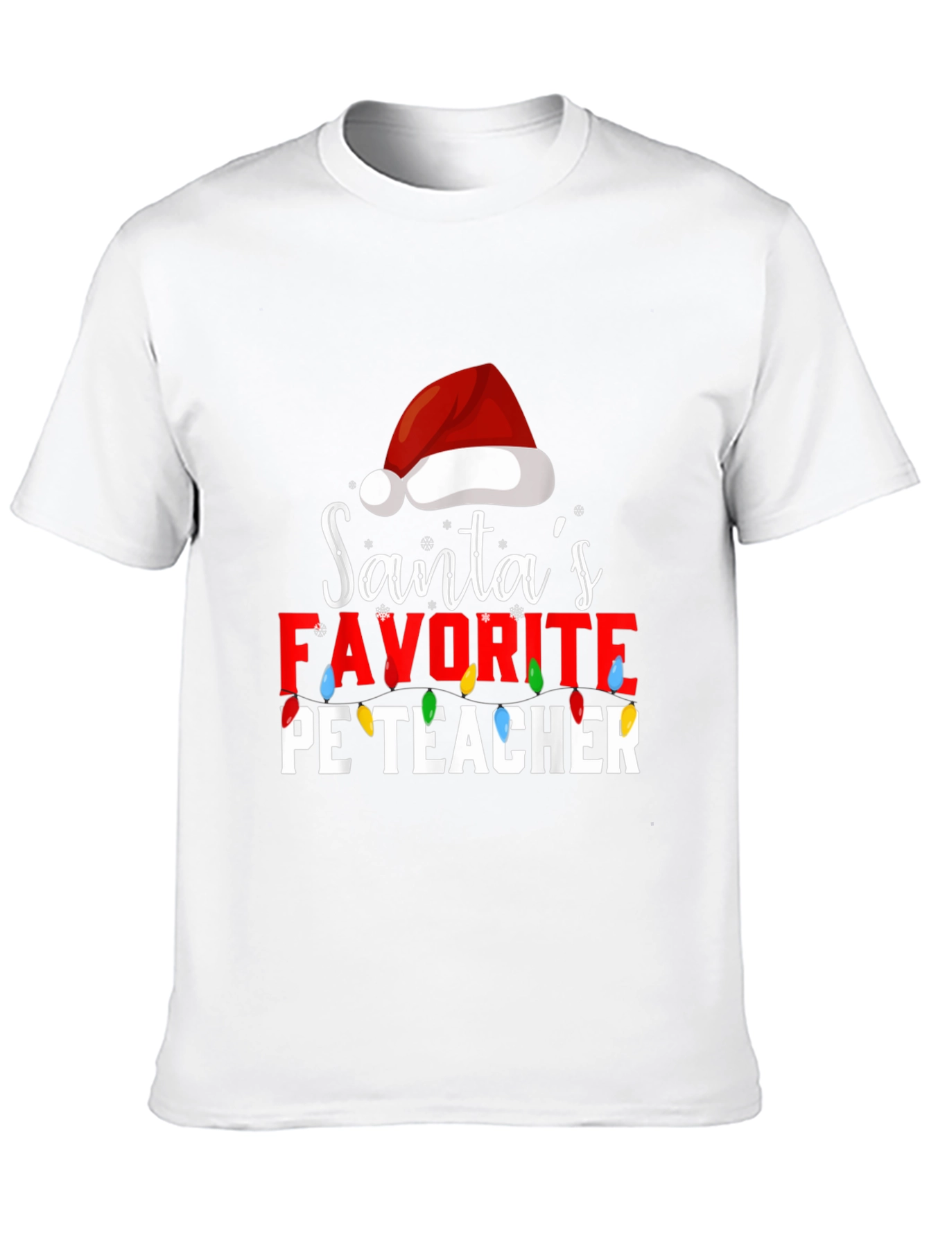Santas Favorite PE Teacher Holiday T-Shirt