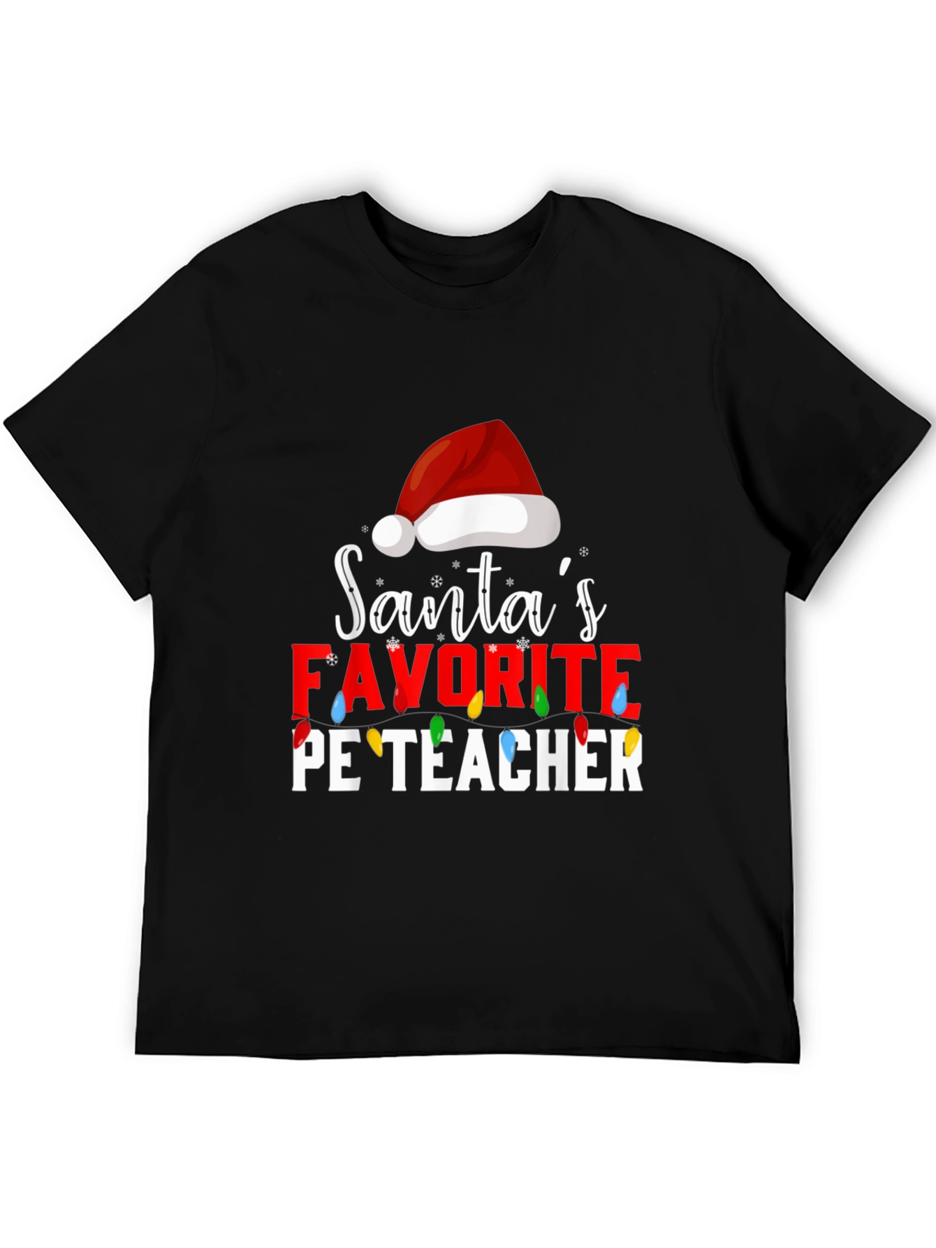 Santas Favorite PE Teacher Holiday T-Shirt
