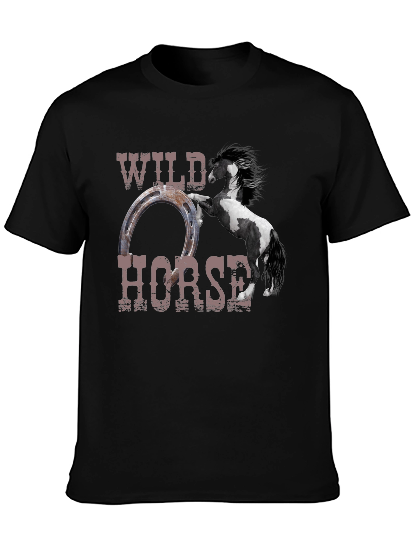 Wild Horse Graphic Tee - Black Unisex T-Shirt