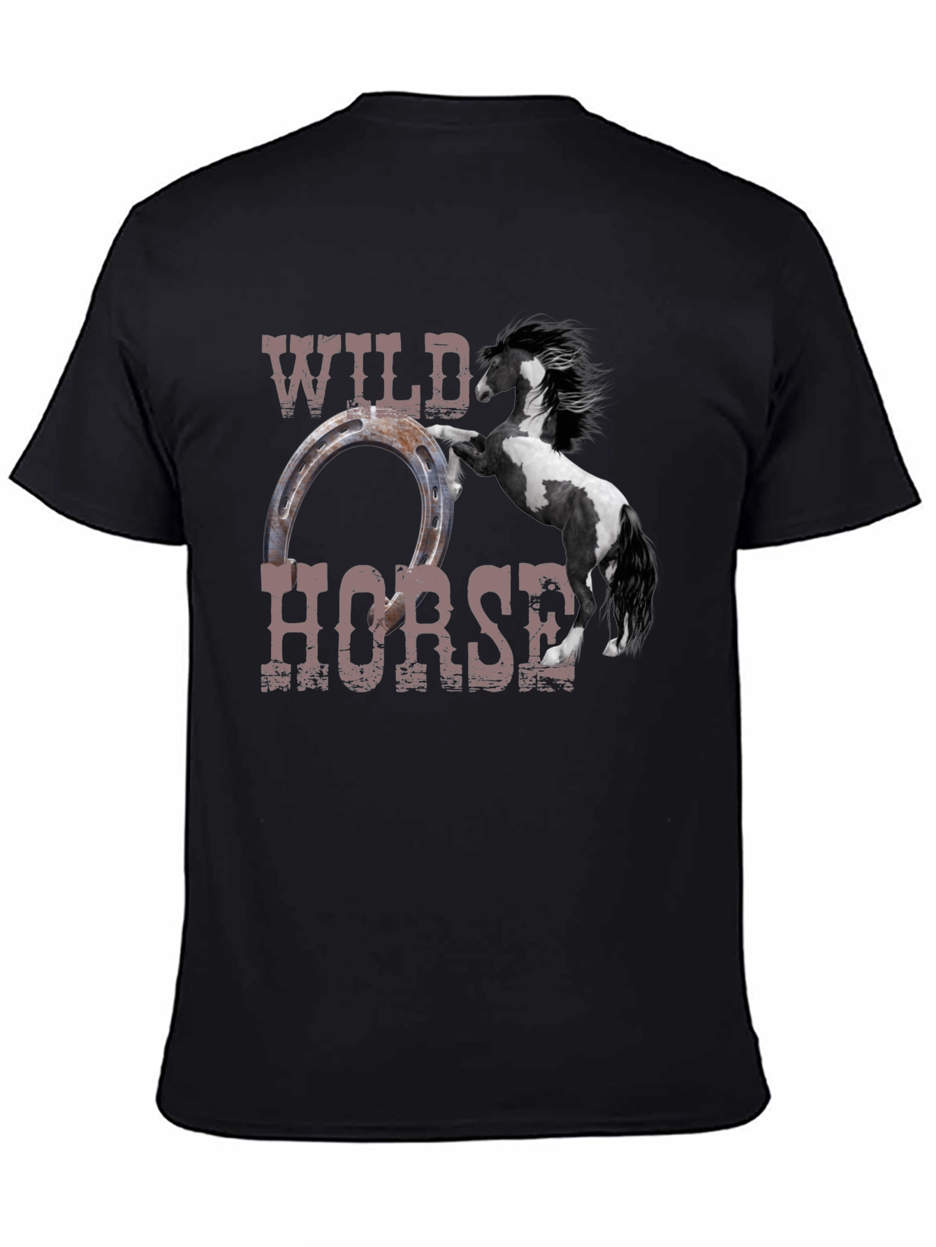 Wild Horse Graphic Tee - Black Unisex T-Shirt