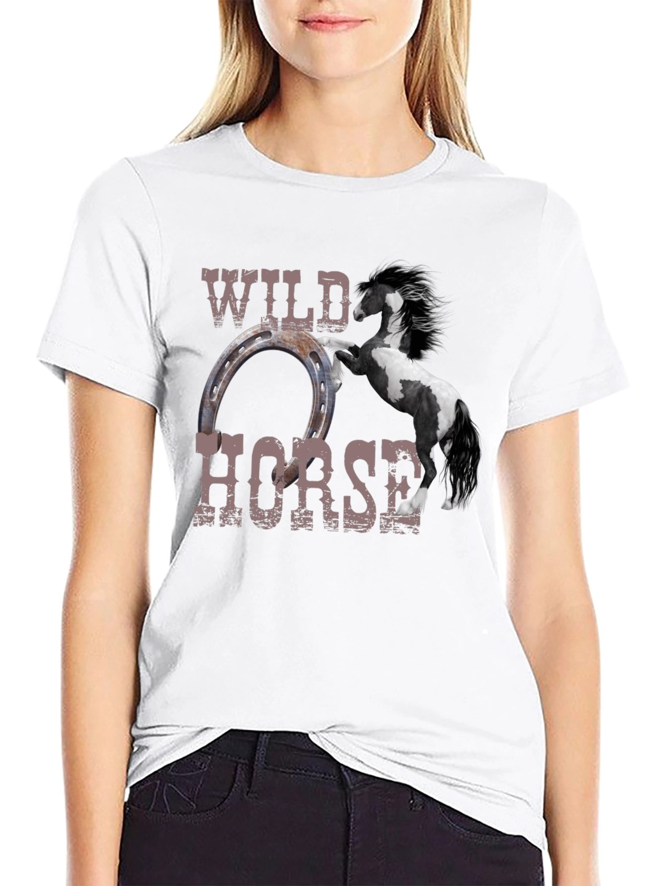 Wild Horse Graphic Tee - Black Unisex T-Shirt
