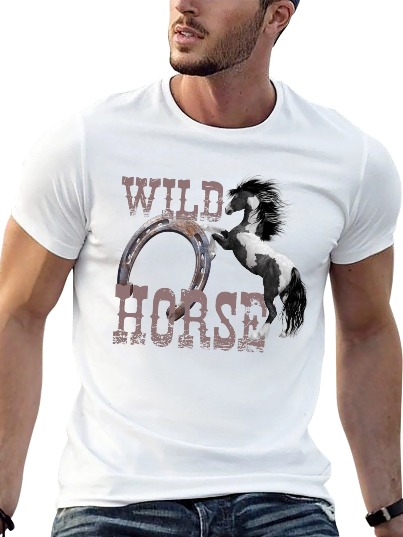 Wild Horse Graphic Tee - Black Unisex T-Shirt