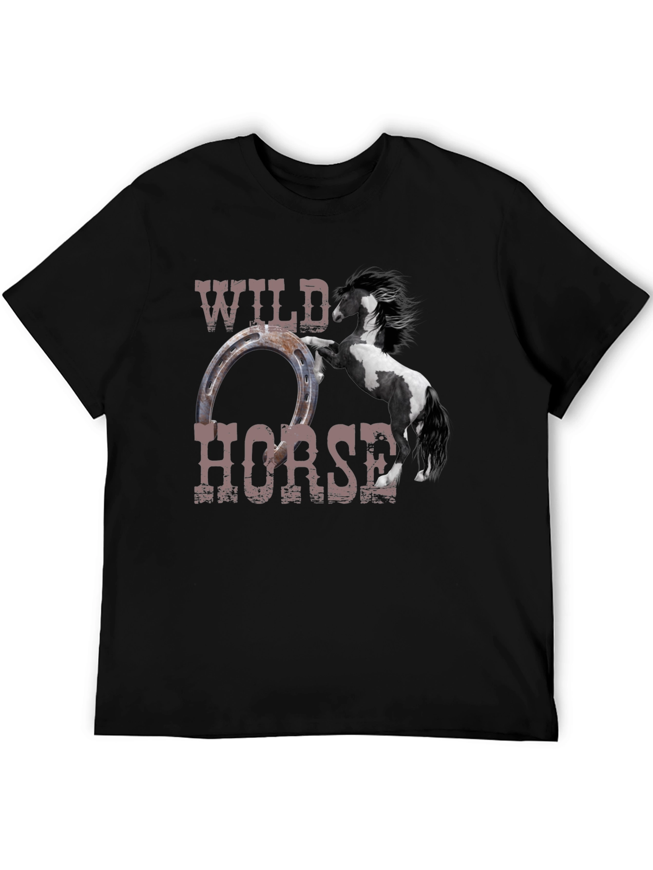 Wild Horse Graphic Tee - Black Unisex T-Shirt