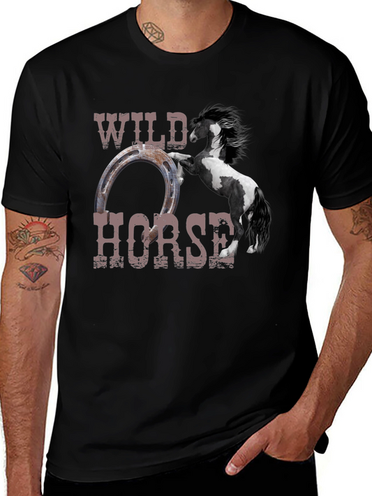 Wild Horse Graphic Tee - Black Unisex T-Shirt