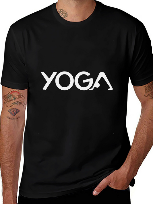Yoga Pose T-Shirt - Black Cotton Blend