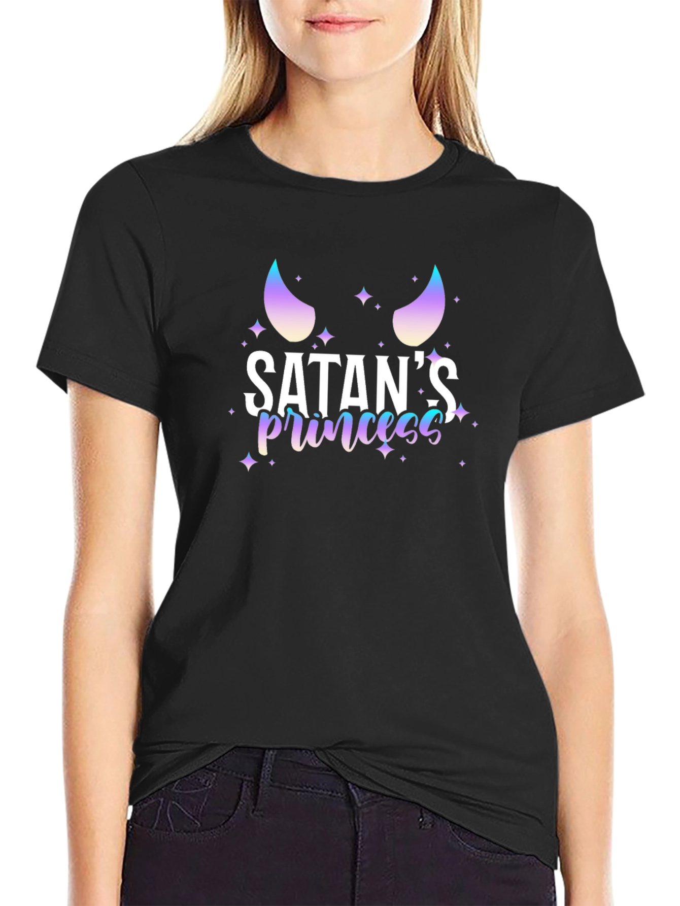 Satans Princess T-Shirt - Black Graphic Tee