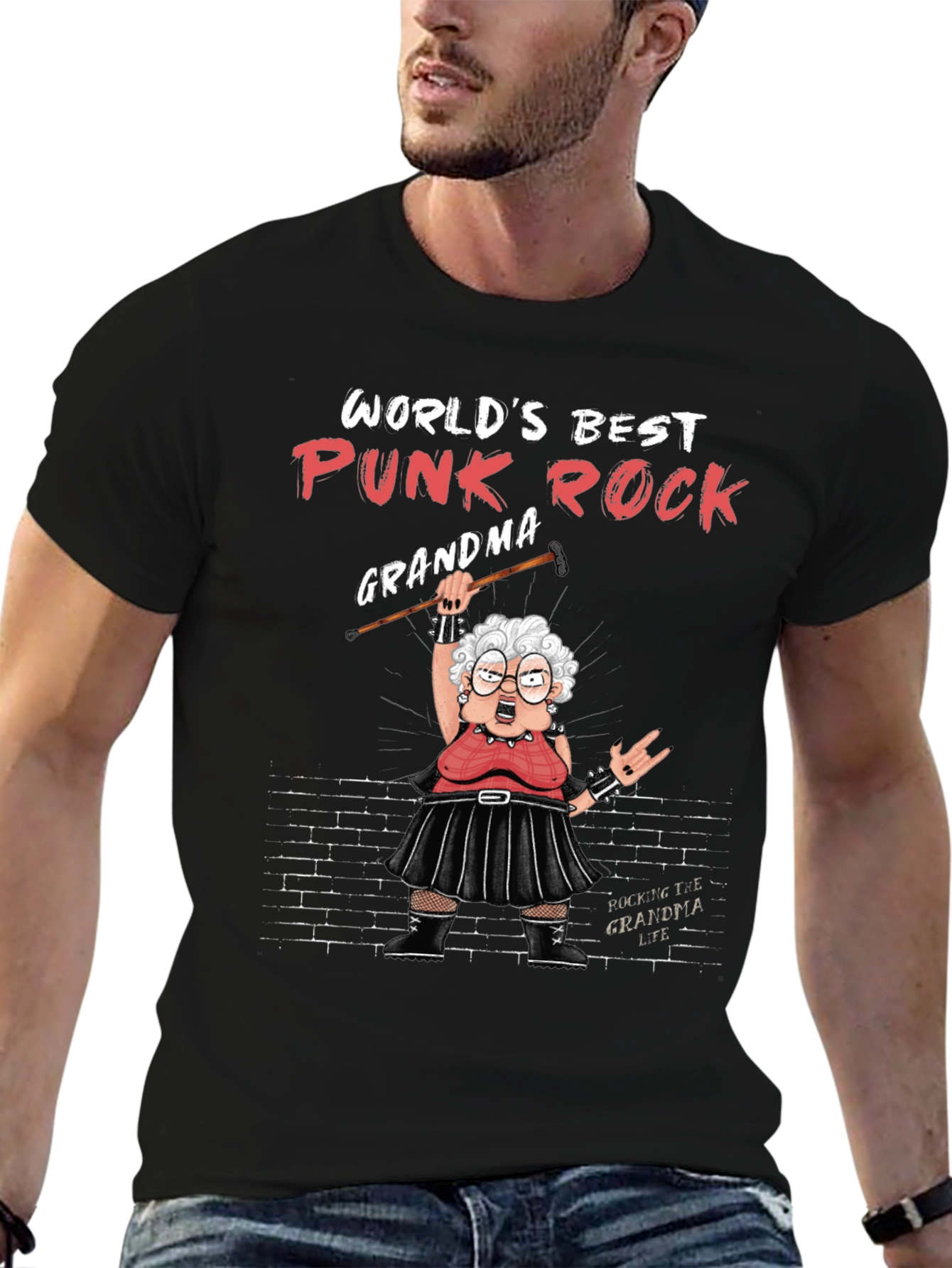 Worlds Best Punk Rock Grandma T-Shirt