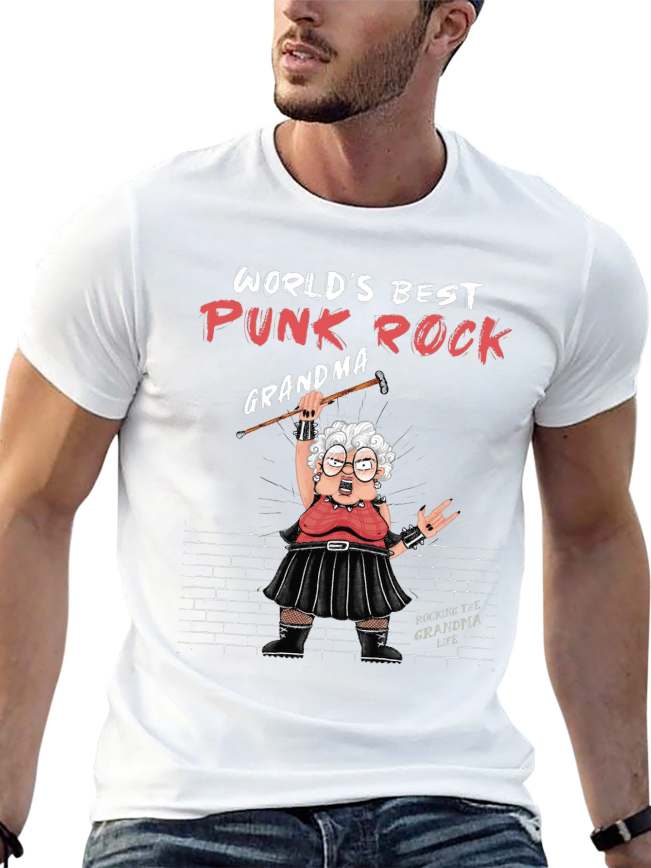 Worlds Best Punk Rock Grandma T-Shirt