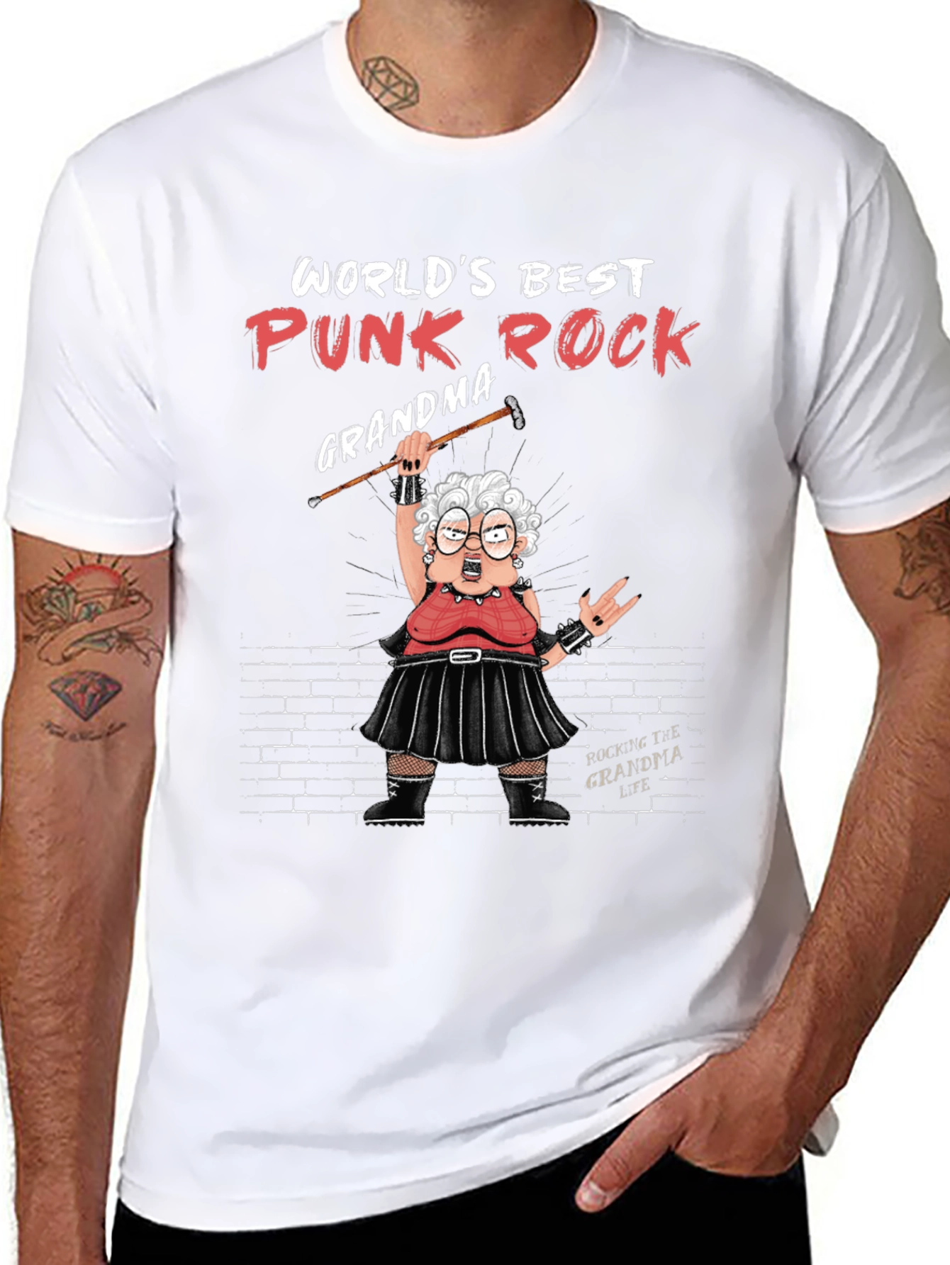Worlds Best Punk Rock Grandma T-Shirt