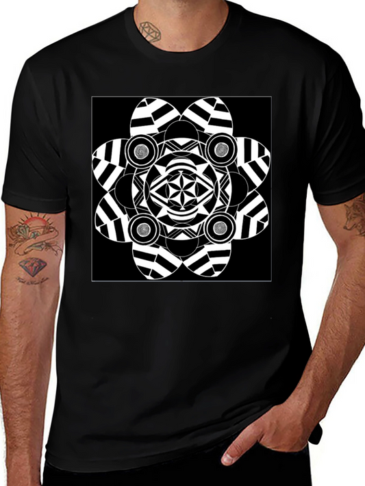 Abstract Graphic Black T-Shirt