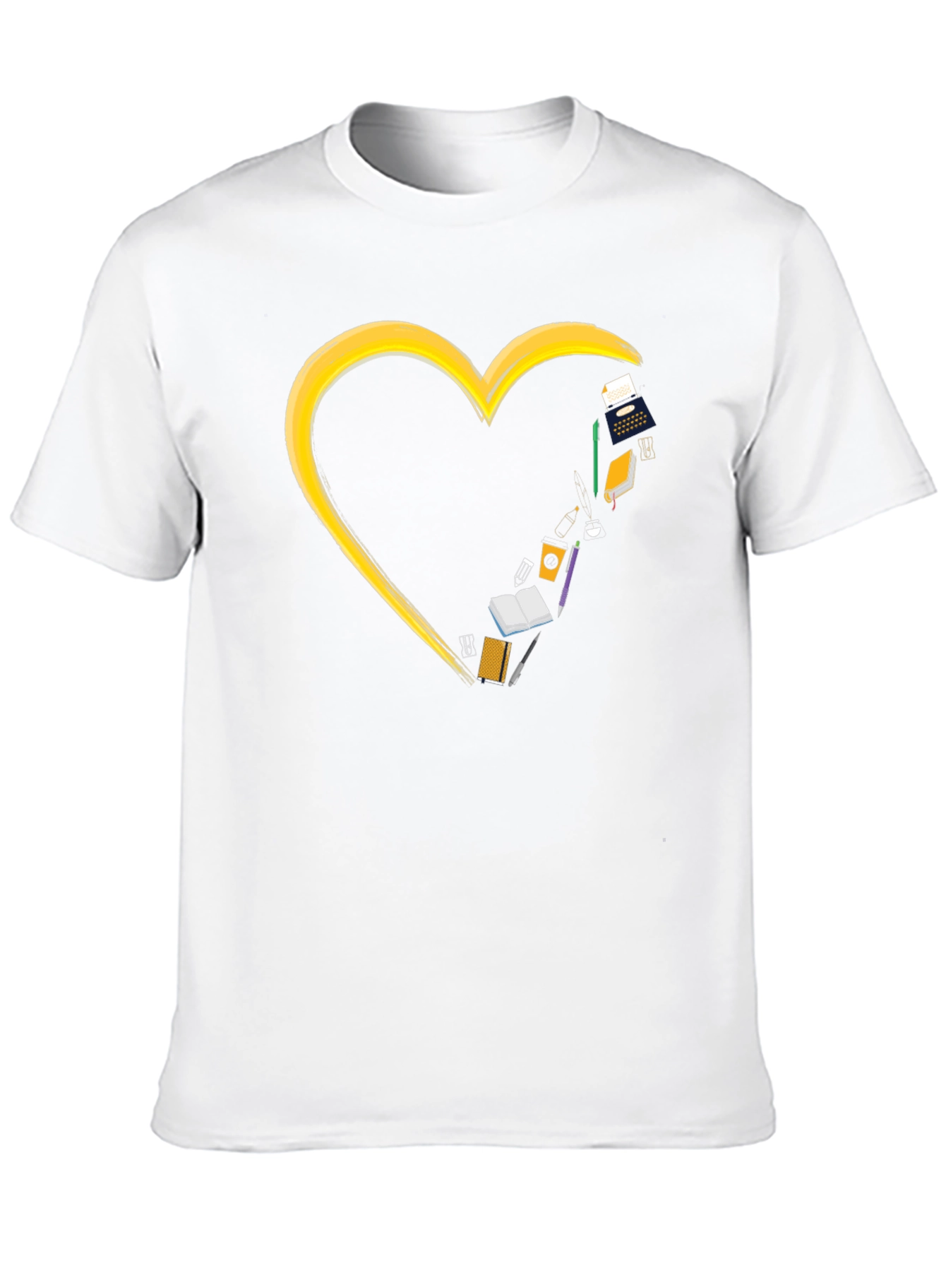 Writers Heart T-Shirt - Black Graphic Tee