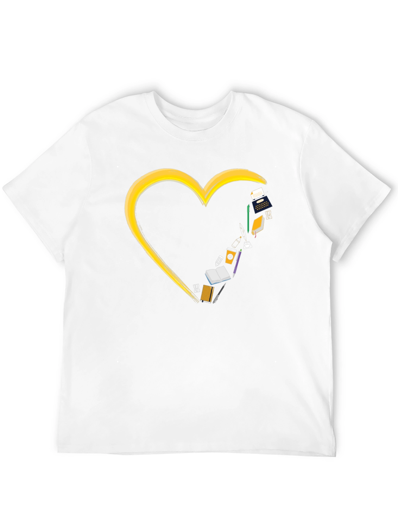 Writers Heart T-Shirt - Black Graphic Tee