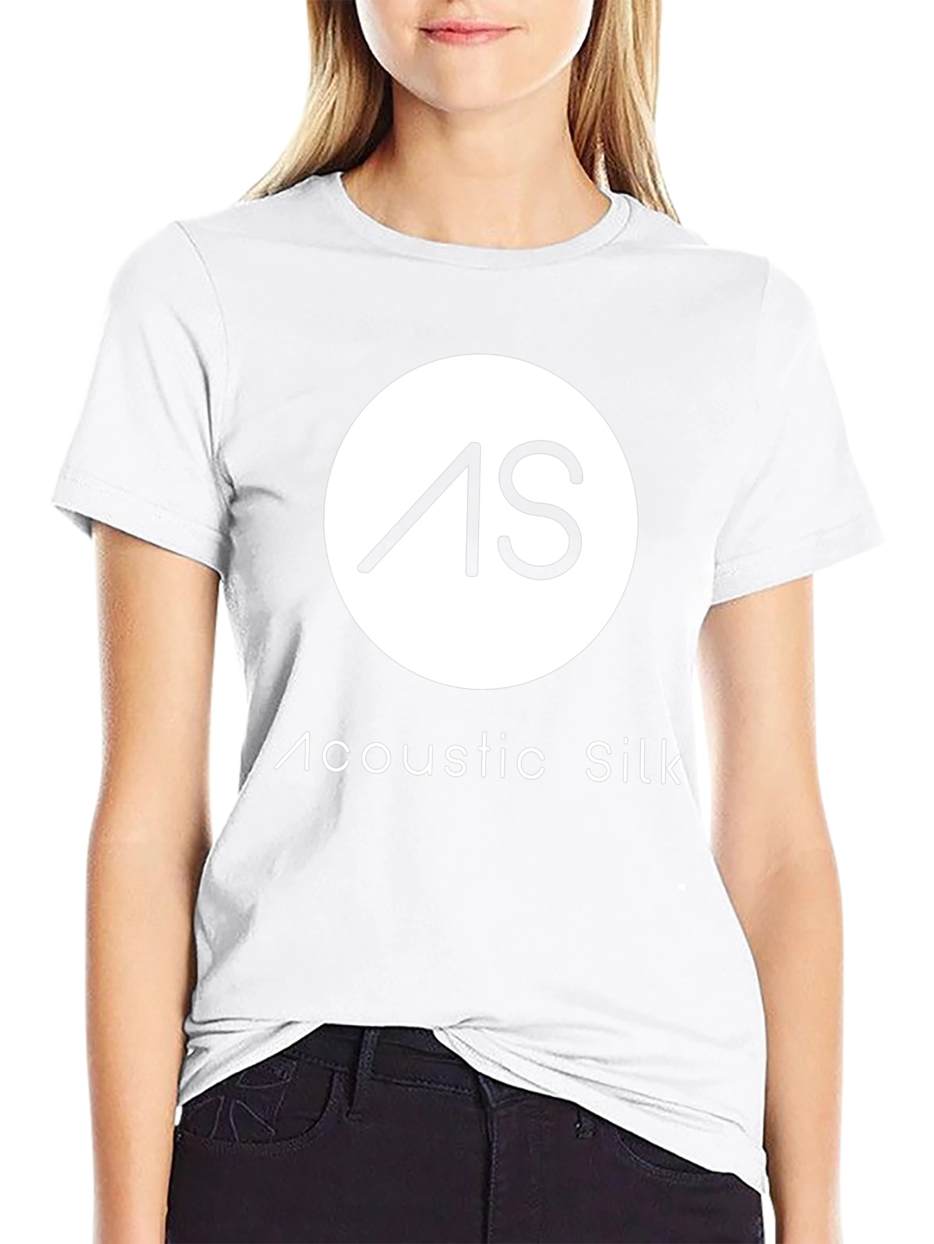 Acoustic Silk Black T-Shirt - Modern Design