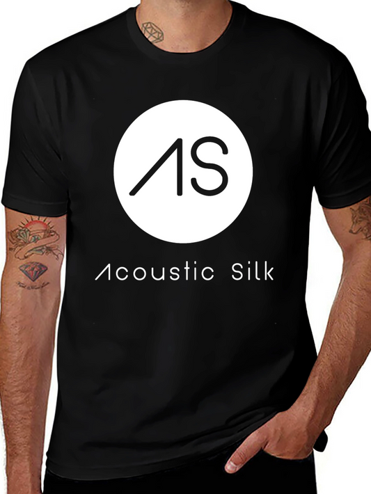 Acoustic Silk Black T-Shirt - Modern Design