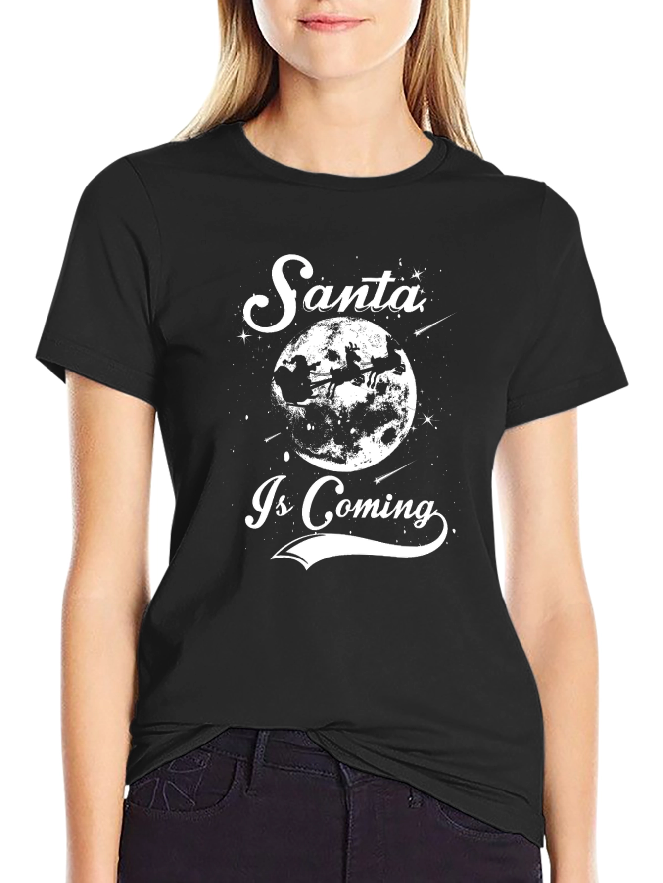 Santa Is Coming Christmas T-Shirt