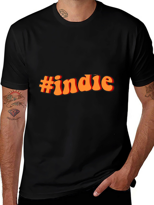 #indie Black T-Shirt - Retro Style
