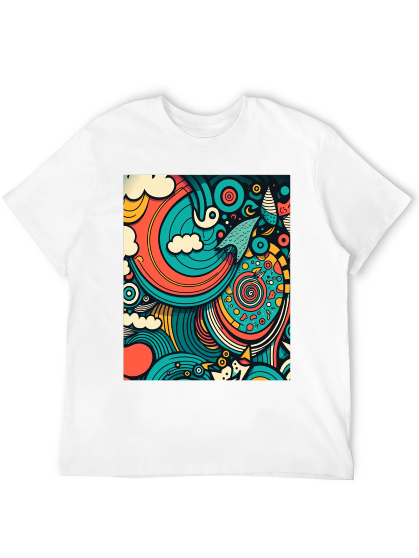 Abstract Art Graphic Tee - Modern Design Comfort