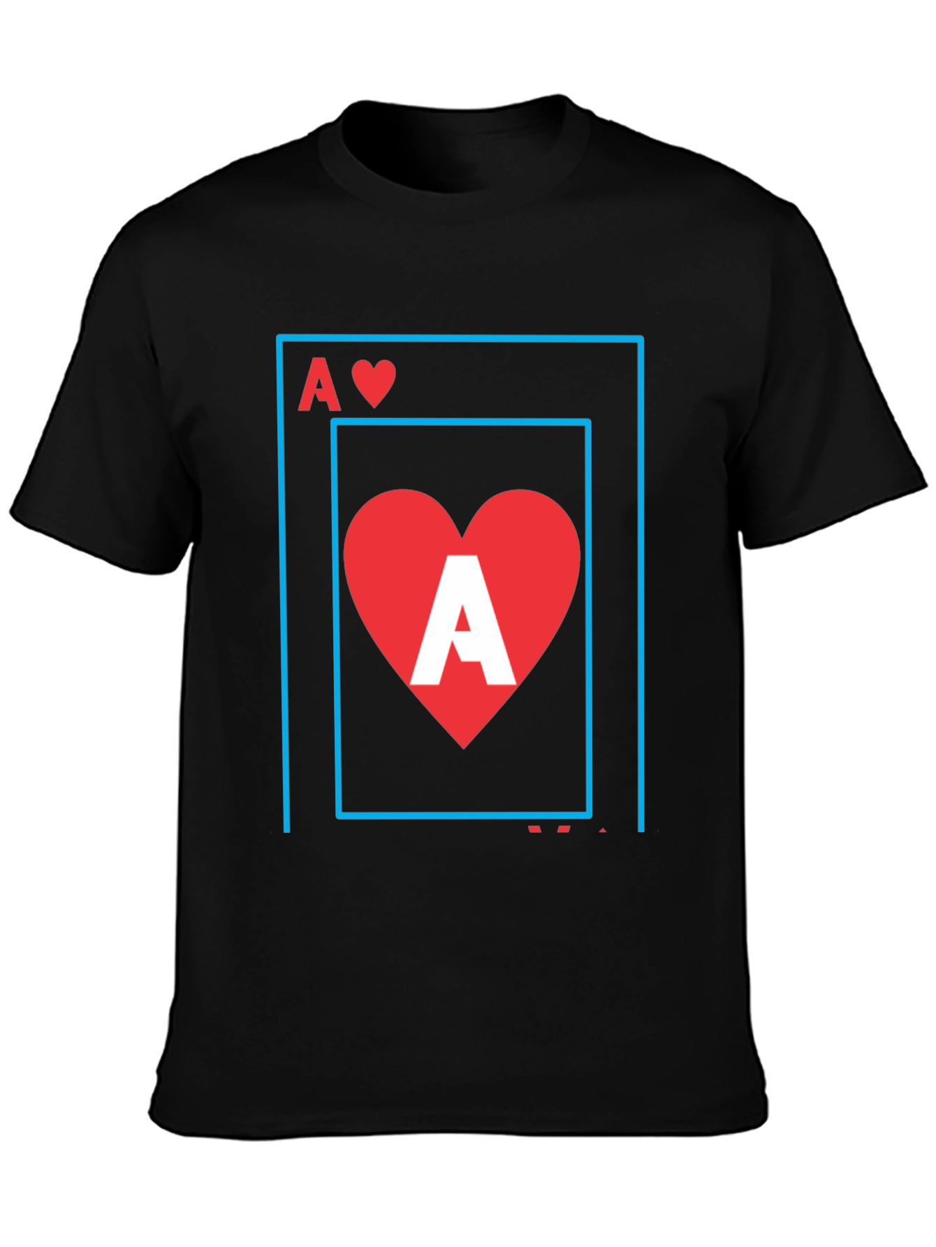 Ace of Hearts Graphic Tee - Stylish Black T-Shirt