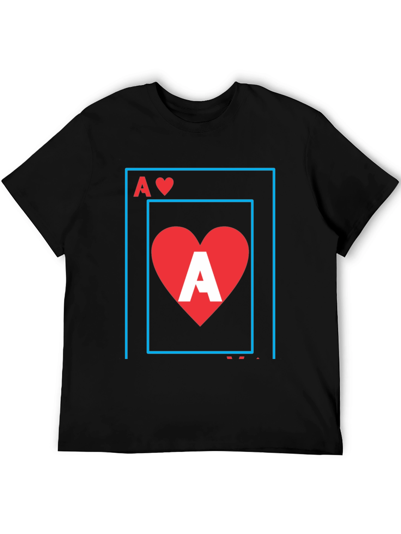 Ace of Hearts Graphic Tee - Stylish Black T-Shirt