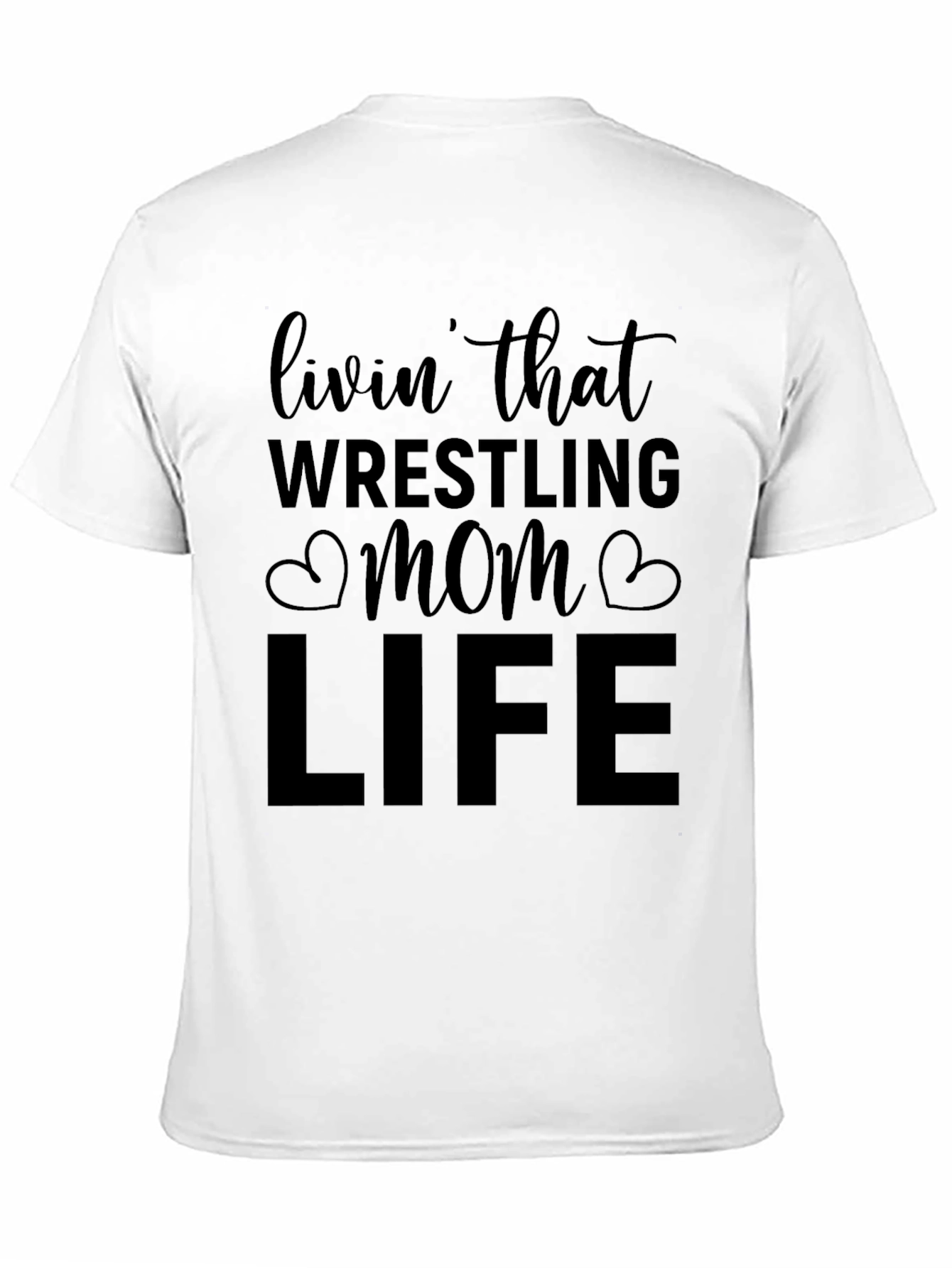Wrestling Mom Life Black T-Shirt
